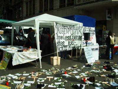 Gedenktag für verstorbene DrogengebraucherInnen in Frankfurt am Main